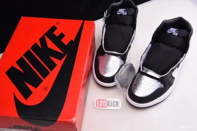 1st Kicks WMNS SILVER 1 HIGH CD0461-001 OG AIR JORDAN TOE 0527